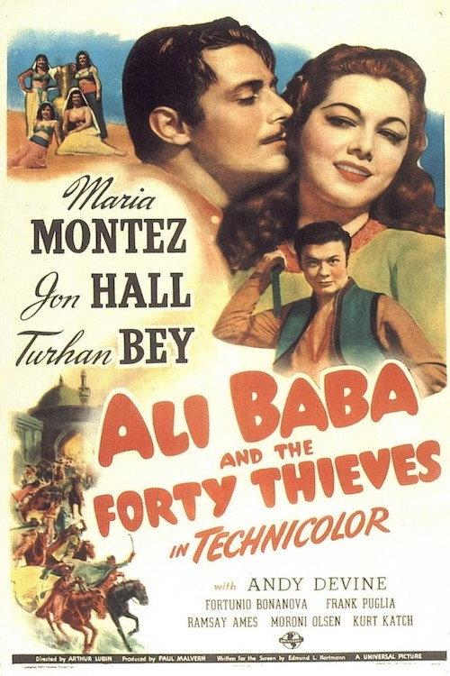 Alibaba and 40 Thieves 1954 official movie poster