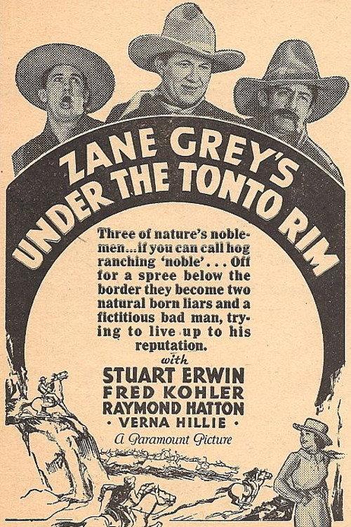 Under the Tonto Rim 1933 official movie poster