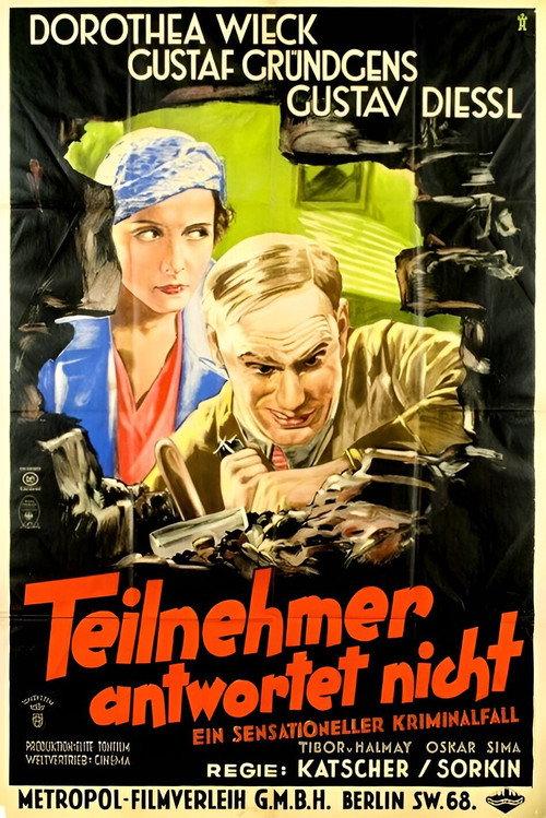 Teilnehmer antwortet nicht 1932 official movie poster