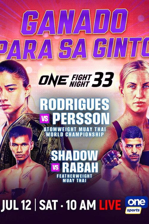 ONE Fight Night 33: Rodrigues vs. Persson 2025 official movie poster