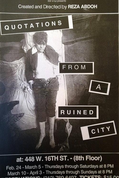 Quotations From a Ruined City 1993 official movie poster