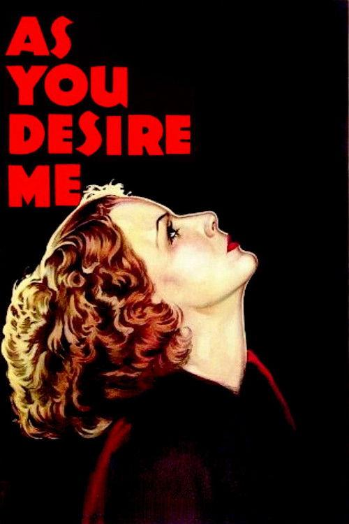 As You Desire Me 1932 official movie poster