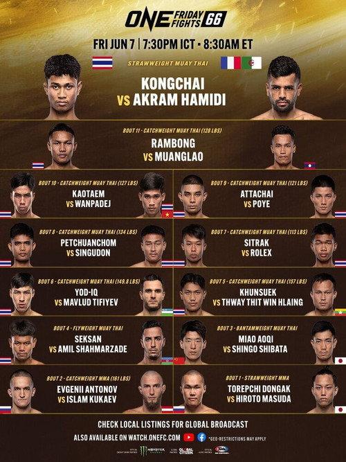 ONE Friday Fights 66: Kongchai vs. Hamidi 2024 official movie poster