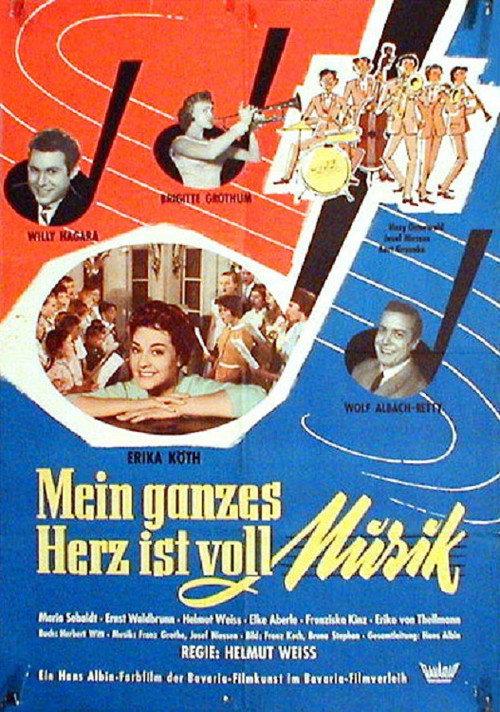 Mein ganzes Herz ist voll Musik 1959 official movie poster
