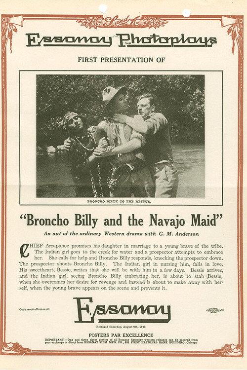 Broncho Billy and the Navajo Maid 1913 official movie poster