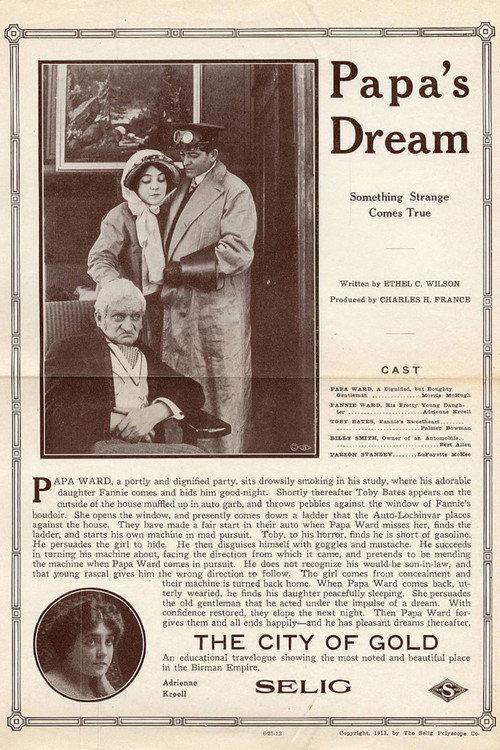 Papa's Dream 1913 official movie poster