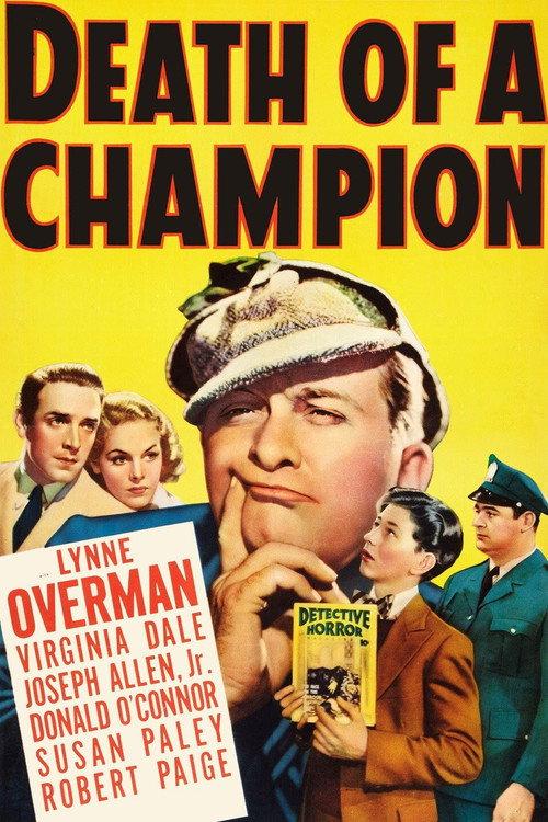 Death of a Champion 1939 official movie poster