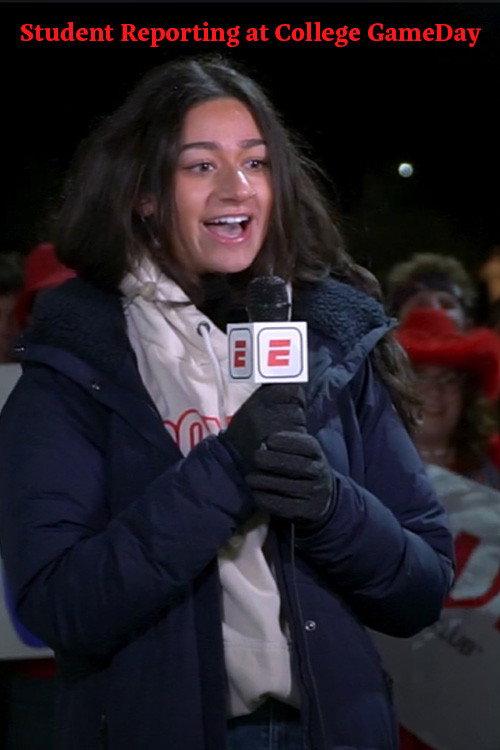 Student Reporting at College GameDay 2023 official movie poster
