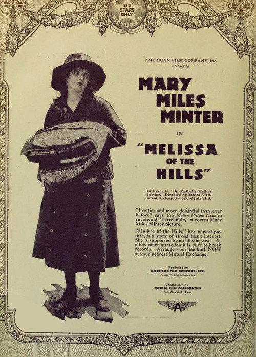 Melissa of the Hills 1917 official movie poster