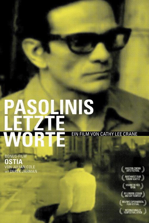 Pasolini's Last Words 2012 official movie poster