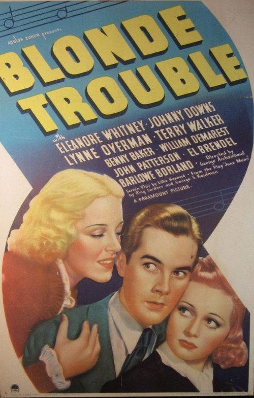 Blonde Trouble 1937 official movie poster
