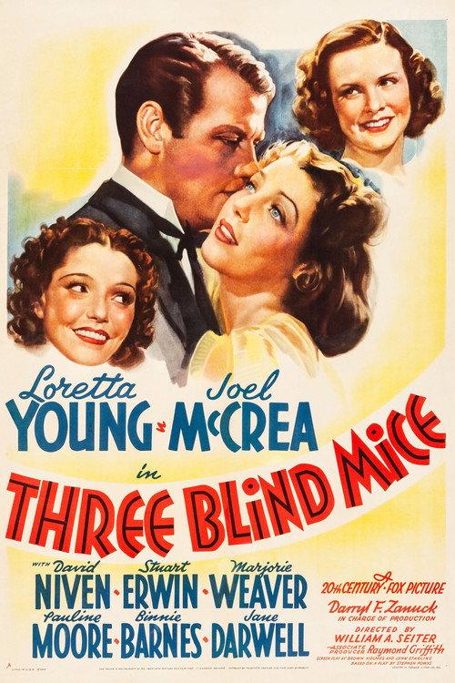 Three Blind Mice 1938 official movie poster