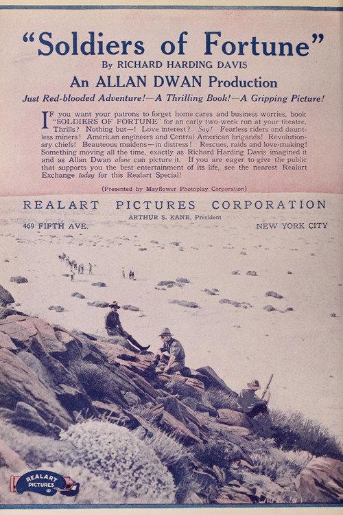 Soldiers of Fortune 1919 official movie poster