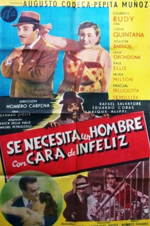 Se necesita un hombre con cara de infeliz 1954 official movie poster