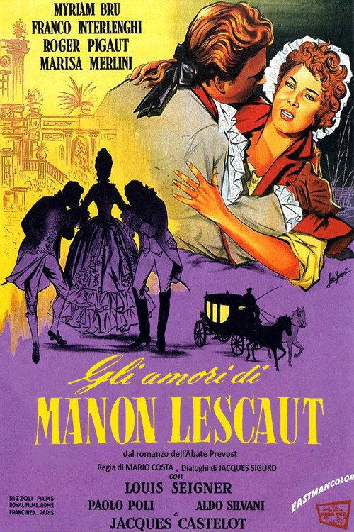 The Lovers of Manon Lescaut 1954 official movie poster