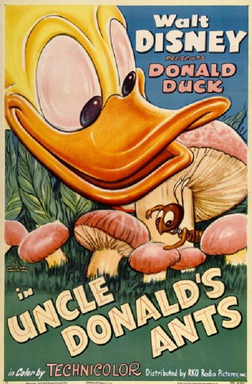 Uncle Donald's Ants 1952 official movie poster