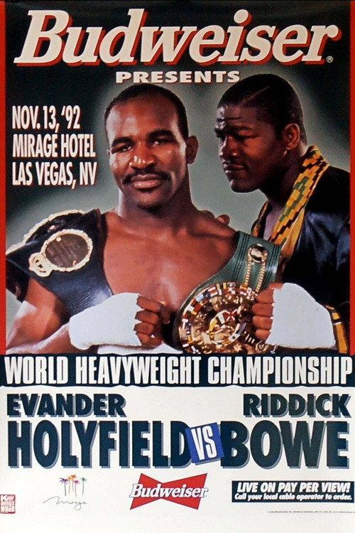 Evander Holyfield vs Riddick Bowe I 1992 official movie poster