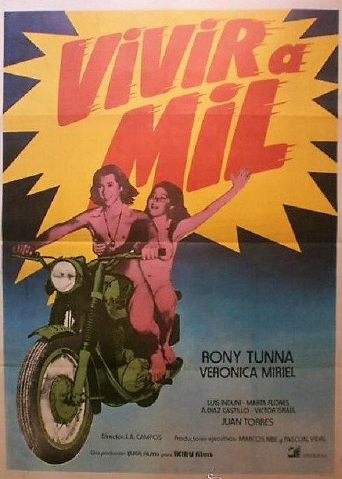 Vivir a mil 1976 official movie poster
