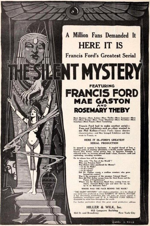 The Silent Mystery 1918 official movie poster
