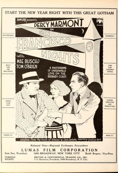 San Francisco Nights 1928 official movie poster