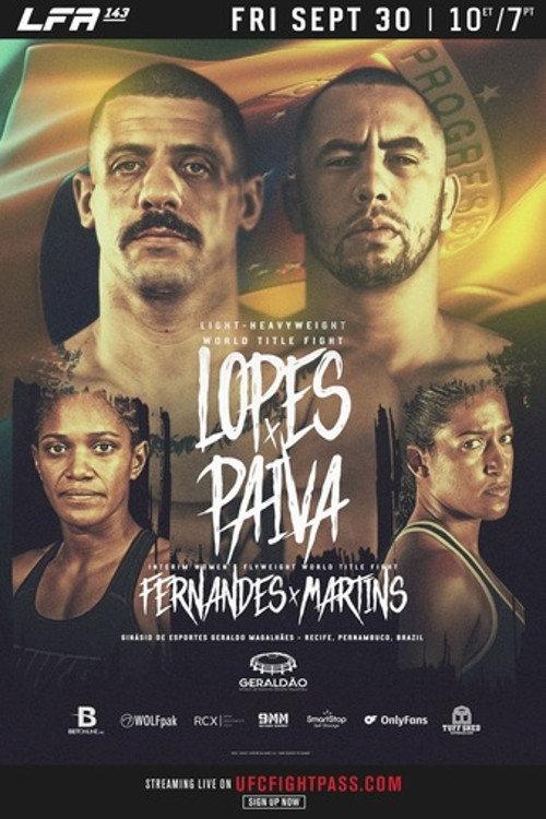 LFA 143: Lopes vs. Paiva 2022 official movie poster