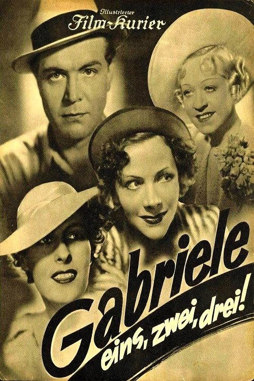 Gabriele eins, zwei, drei 1937 official movie poster