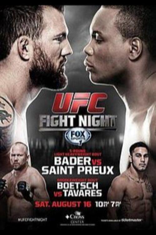 UFC Fight Night 47: Bader vs. St. Preux 2014 official movie poster