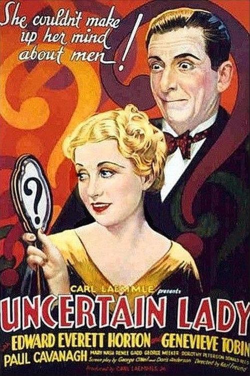 Uncertain Lady 1934 official movie poster