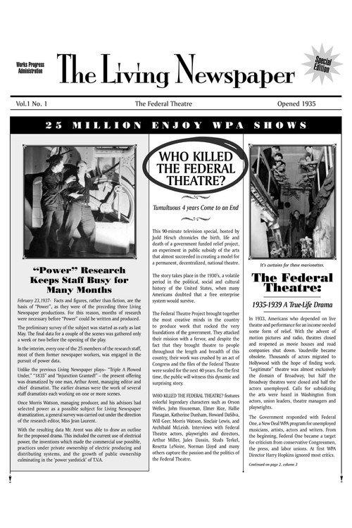 Who Killed the Federal Theatre? 2003 official movie poster