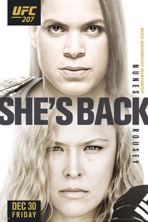 UFC 207: Nunes vs. Rousey 2016 official movie poster