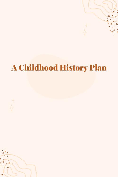 A Childhood History Plan official movie poster