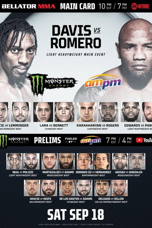Bellator 266: Davis vs. Romero 2021 official movie poster