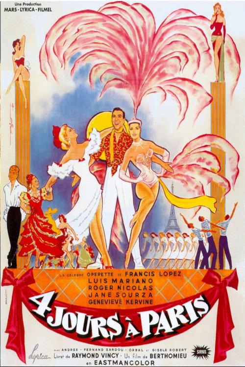 Four Days in Paris 1955 official movie poster