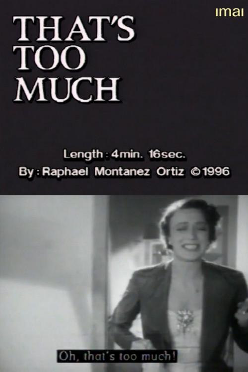 That's Too Much 1996 official movie poster