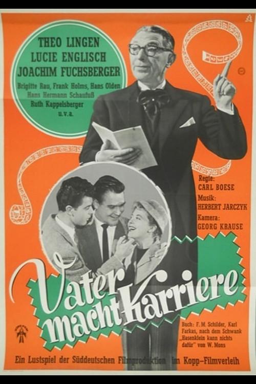 Vater macht Karriere 1957 official movie poster