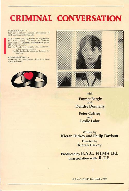 Criminal Conversation 1980 official movie poster