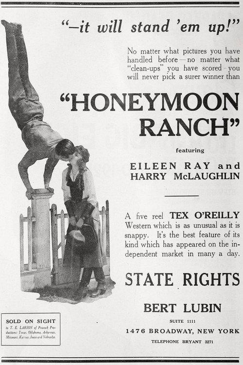 Honeymoon Ranch 1920 official movie poster