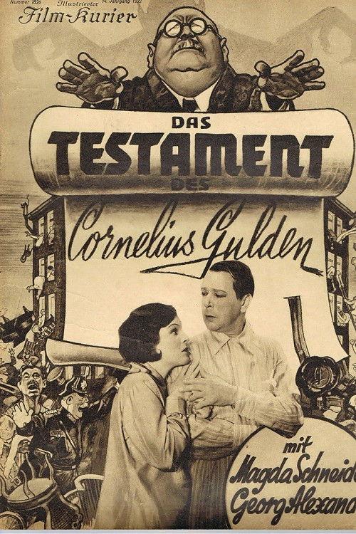 The Testament of Cornelius Gulden 1932 official movie poster
