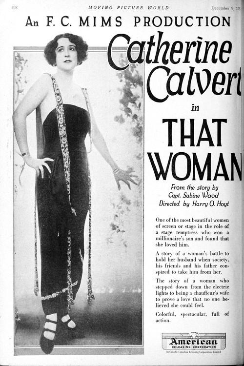 That Woman 1922 official movie poster