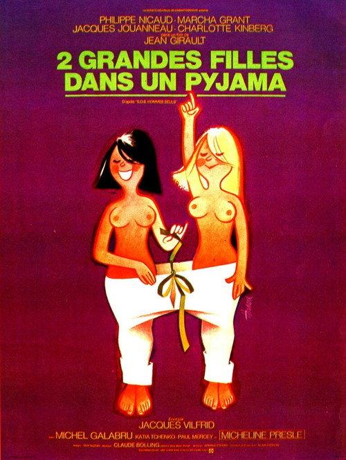 Two Big Girls in Pyjamas 1974 official movie poster