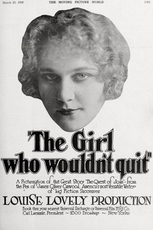 The Girl Who Wouldn't Quit 1918 official movie poster