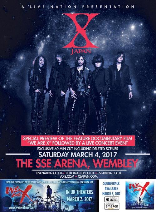 X Japan Live 2017 At The Wembley Arena 2017 official movie poster