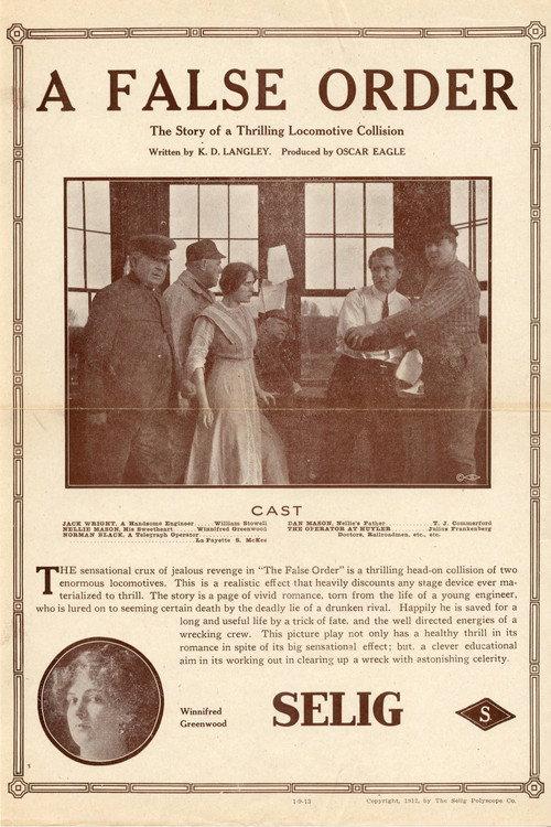 The False Order 1913 official movie poster