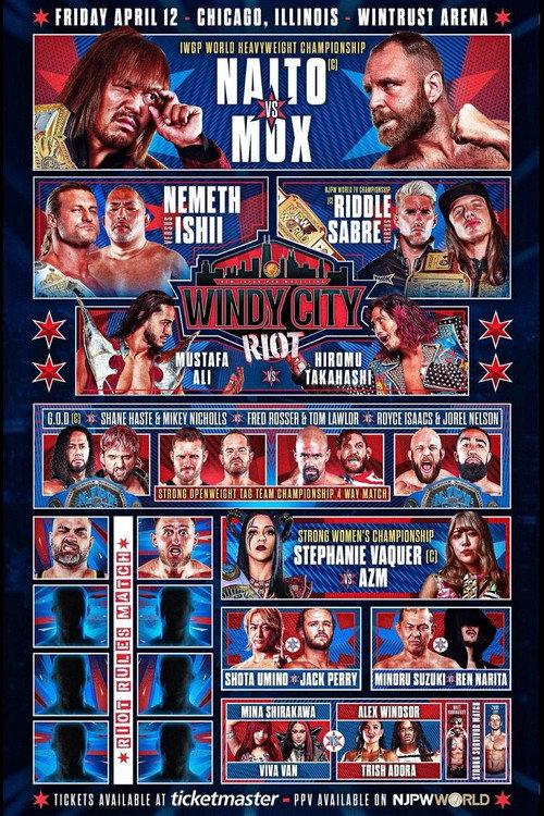 NJPW Windy City Riot 2024 2024 official movie poster