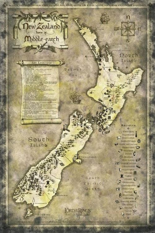 New Zealand as Middle Earth 2002 official movie poster