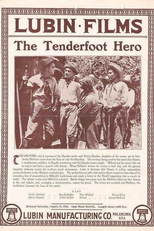 The Tenderfoot Hero 1913 official movie poster