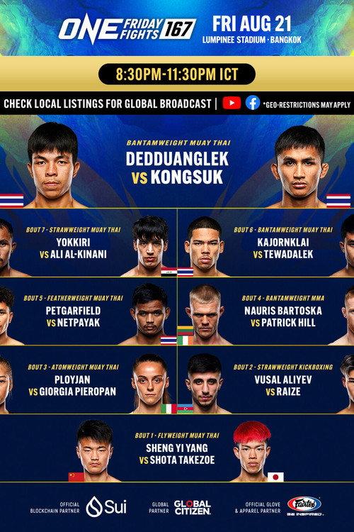 ONE Friday Fights 167: Dedduanglek vs. Kongsuk 2 2026 official movie poster