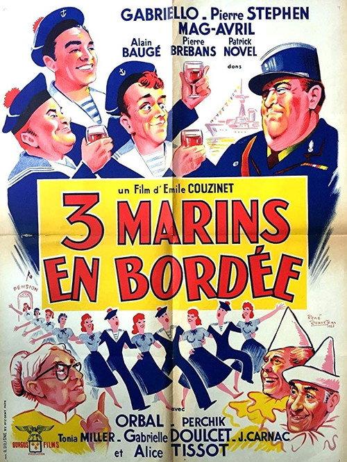 Trois marins en bordée 1957 official movie poster