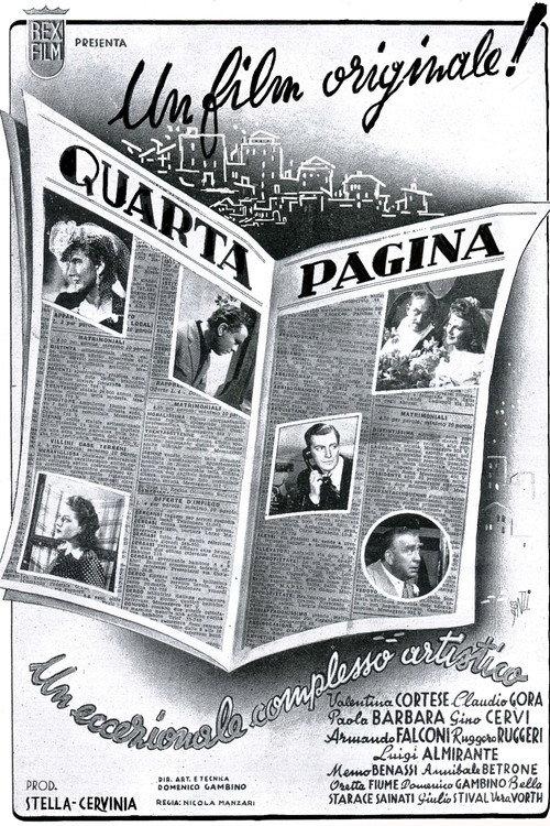 Quarta pagina 1942 official movie poster