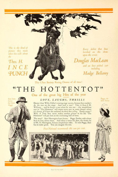 The Hottentot 1922 official movie poster